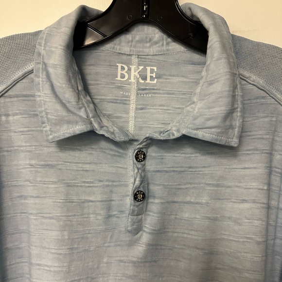 Men’s Light Blue BKE by Buckle Polo Shirt Size L Made in India - Picture 3 of 4